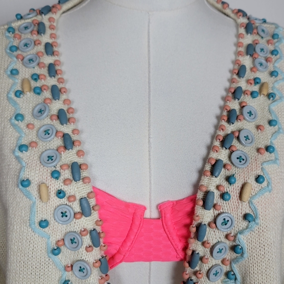 Storybook Knits Coastal Cardigan / Beach Swim Coverup Size Large - Picture 5 of 13